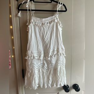 Indikah from Selfie Leslie white tassel mini dress